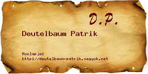 Deutelbaum Patrik névjegykártya