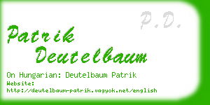 patrik deutelbaum business card